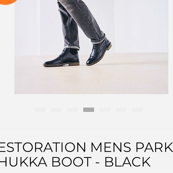 RESTORATION MENS PARKER CHUKKA BOOT - BLACK size 9 - Picture 6 of 6